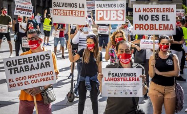 ​Encierro del ocio nocturno gallego en sus locales contra la muerte del sector y la destrucción de empleos