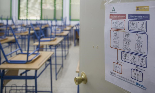 Aula, colegio, foto de archivo