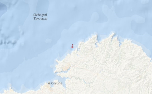 Zona en la que fue rescatada una embarcación a la deriva a dos millas de Cedeira (A Coruña)