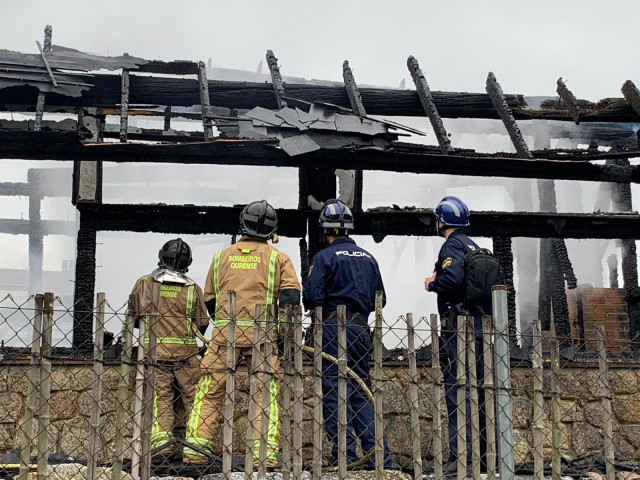 Incendio en las termas de A Chavasqueira en Ourense,