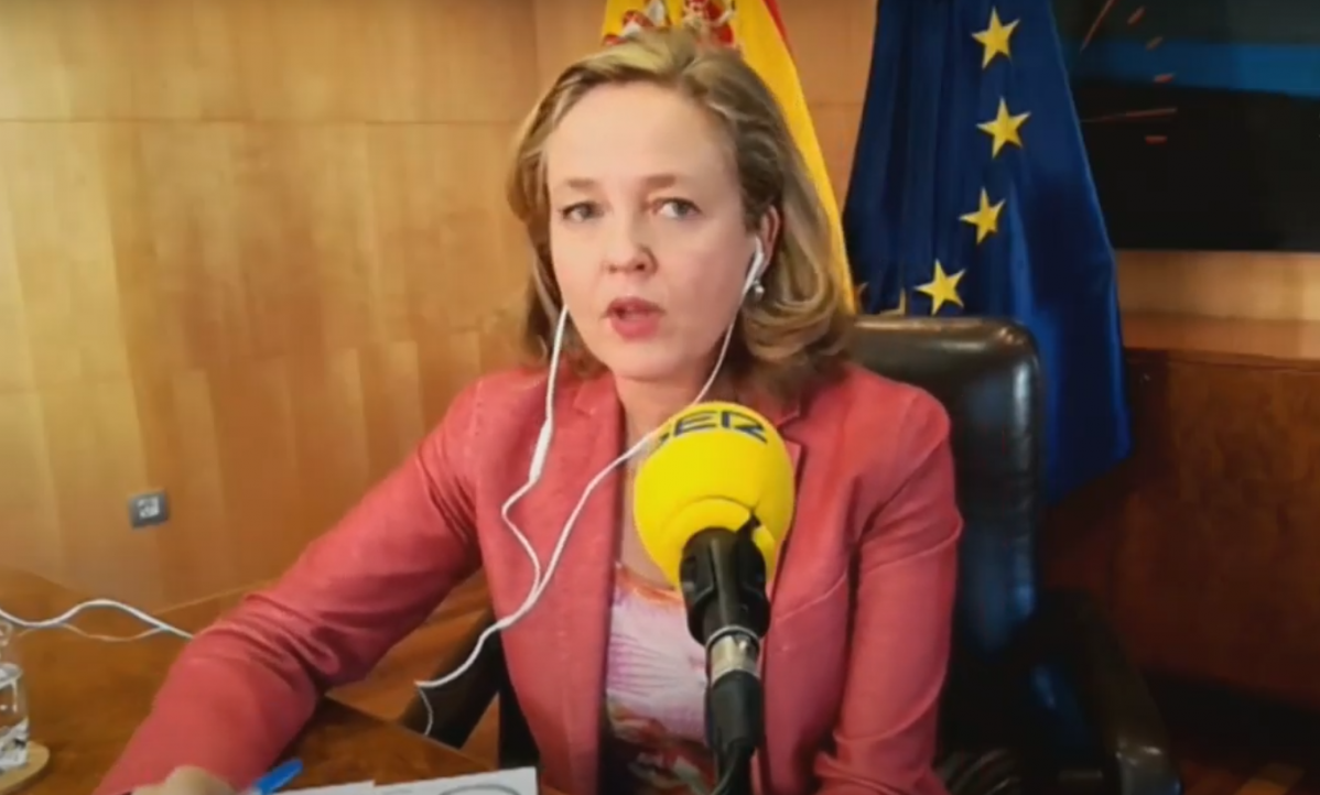 Nadia Calviu00f1o durante la entrevista esta mau00f1ana