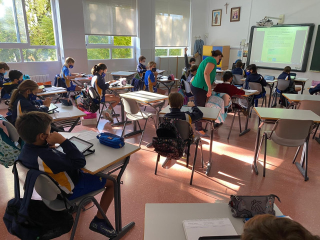 Alumnos del Colegio La Salle de Córdoba durante una clase.