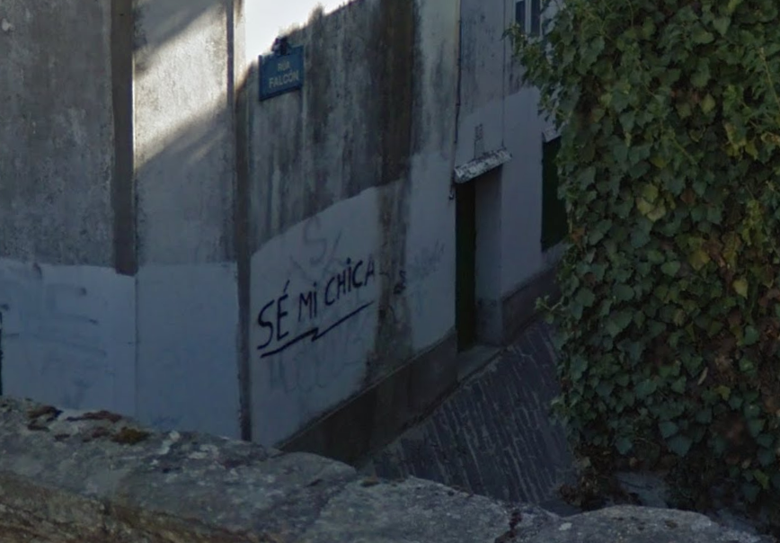 Rua Falcon en las inmediaciones de la muralla de Lugo en una foto de Google Street View