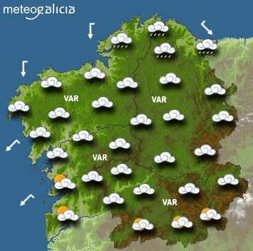 Predicciones para el jueves 15 de octubre en Galicia.