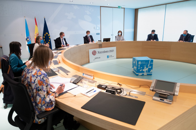 Feijóo preside el Consello de la Xunta.