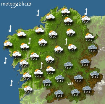 Predicciones para el martes 20 de octubre en Galicia.