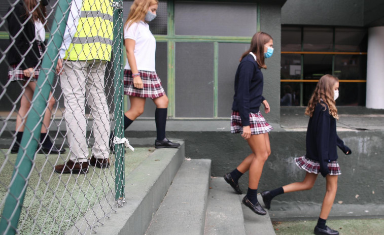 Restricciones covid Galicia: Adiós al uso recomendado de mascarilla en patios de escuelas pese a la alta transmisión