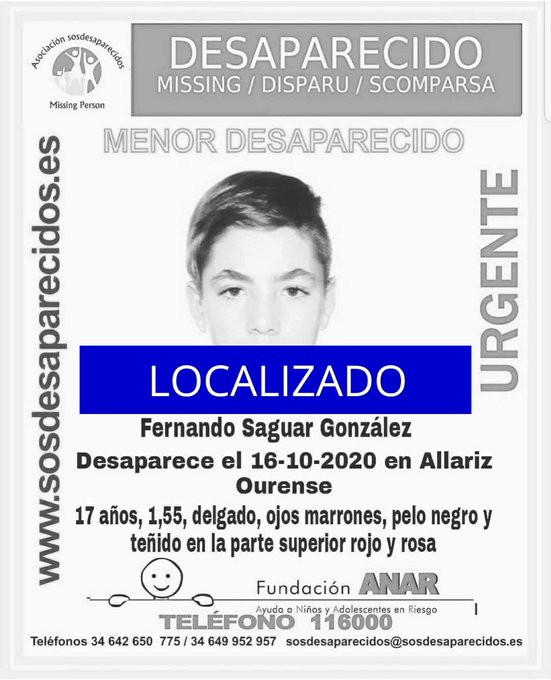 Menor allariz localizado