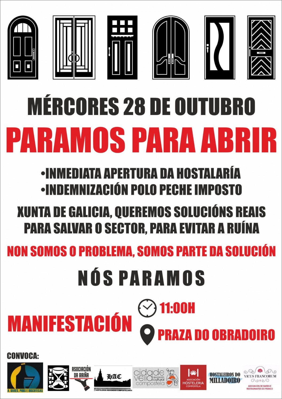 Cartel de la manifestación de este miércoles