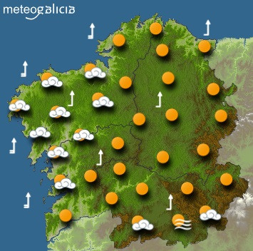 Predicciones para el viernes 30 de octubre en Galicia.