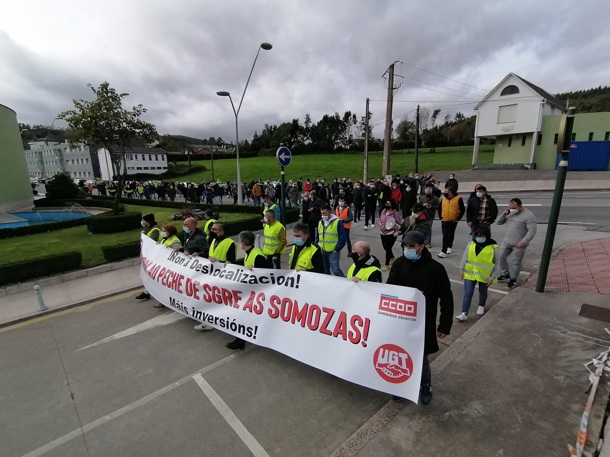 Protesta de trabajadores de Siemens Gamesa