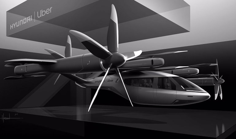 Taxi volador uber hyundai
