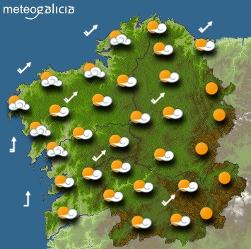 Predicciones para el jueves 12 de noviembre en Galicia.