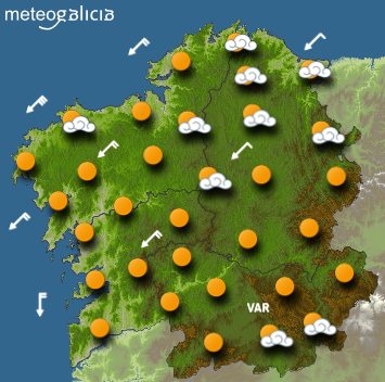 El tiempo para viernes en Galicia: Tiempo seco con cielos poco nublados