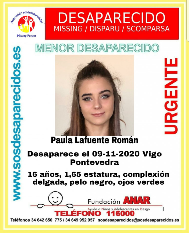 Prosigue la búsqueda de la menor desaparecida en Vigo desde hace casi dos semanas