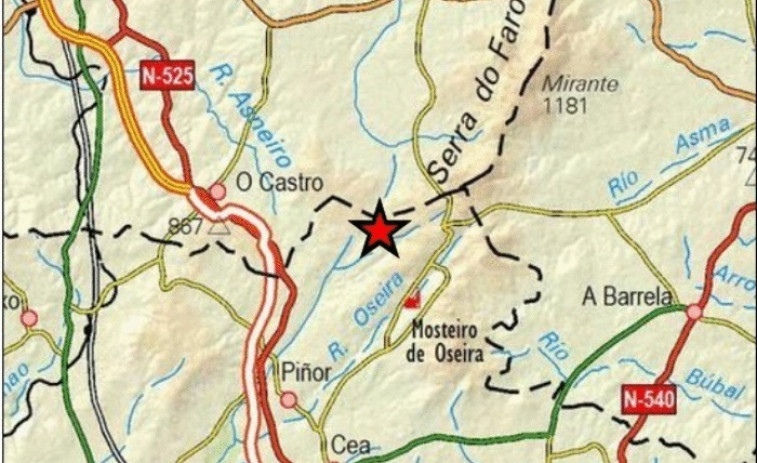 Sendos terremotos de baja intensidad en Friol y Piñor con unos pocos minutos de diferencia