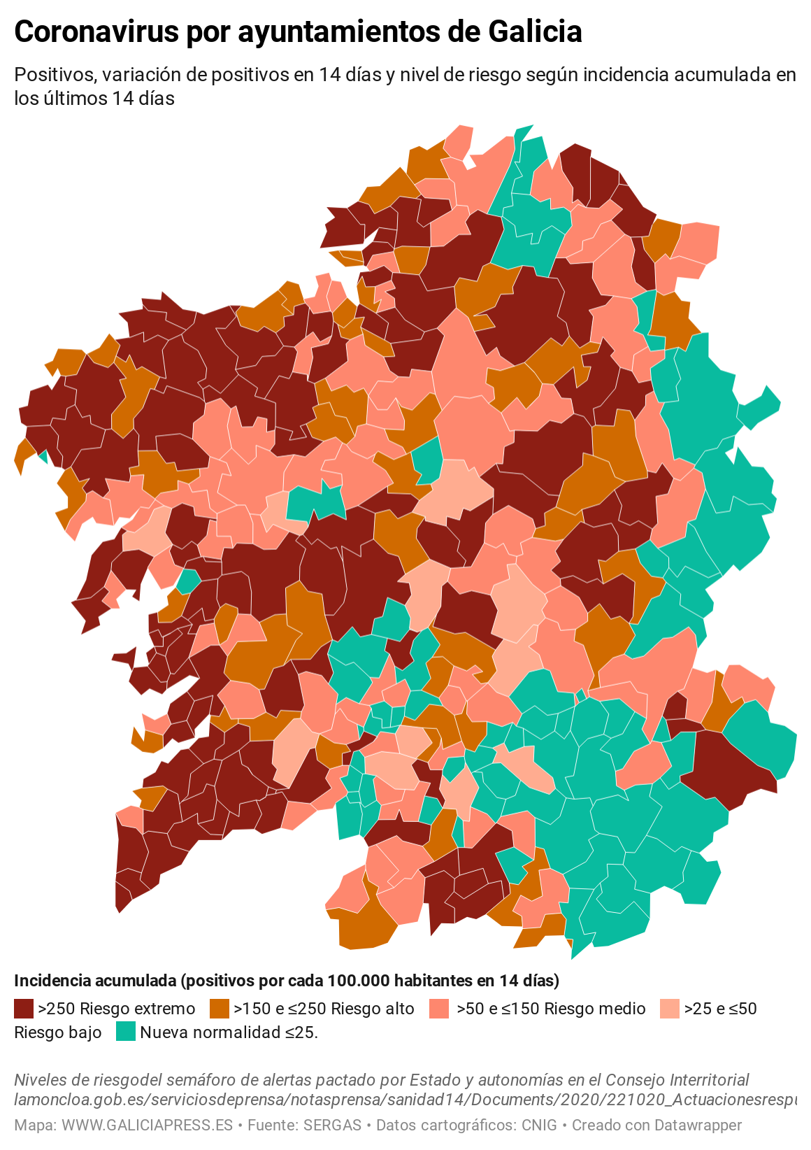 YsDv3 coronavirus por ayuntamientos de galicia 
