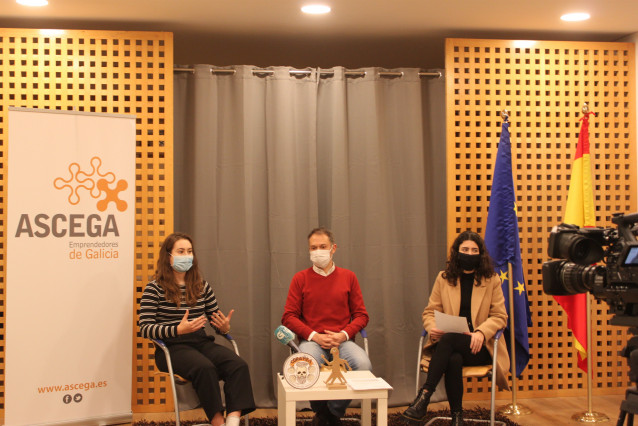 Representantes de Ascega ofrecen una rueda de prensa sobre la situación del comercio en A Coruña