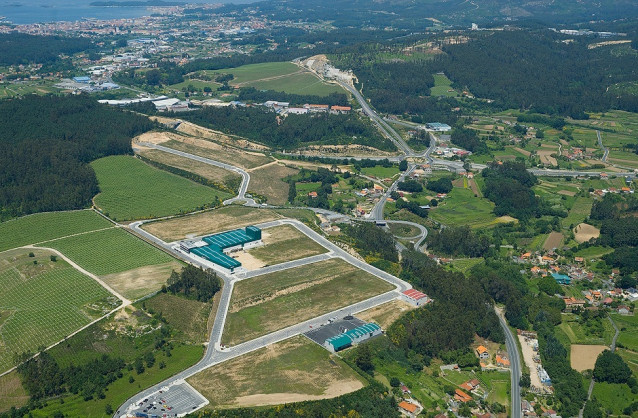 Vista aérea del Polígono Empresarial de Vilanova de Arousa, gestionado por la sociedad Suelo Empresarial del Atlántico.