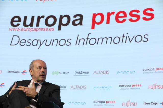 El ministro de Justicia, Juan Carlos Campo, protagoniza un desayuno informativo de Europa Press, en el Auditorio El Beatriz de Madrid (España), a 30 de noviembre de 2020.