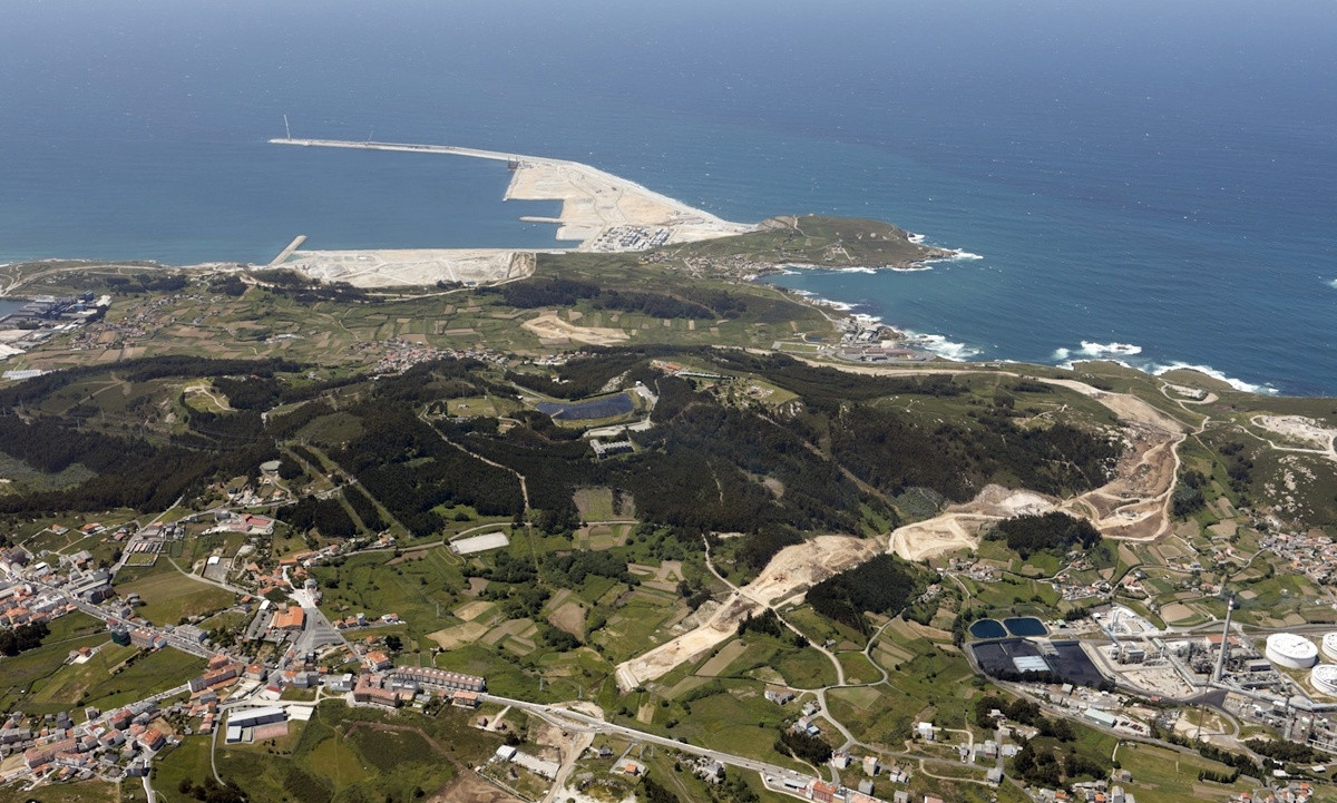Puerto exterior de A Coruña, Punta Langosteira (vista aérea)