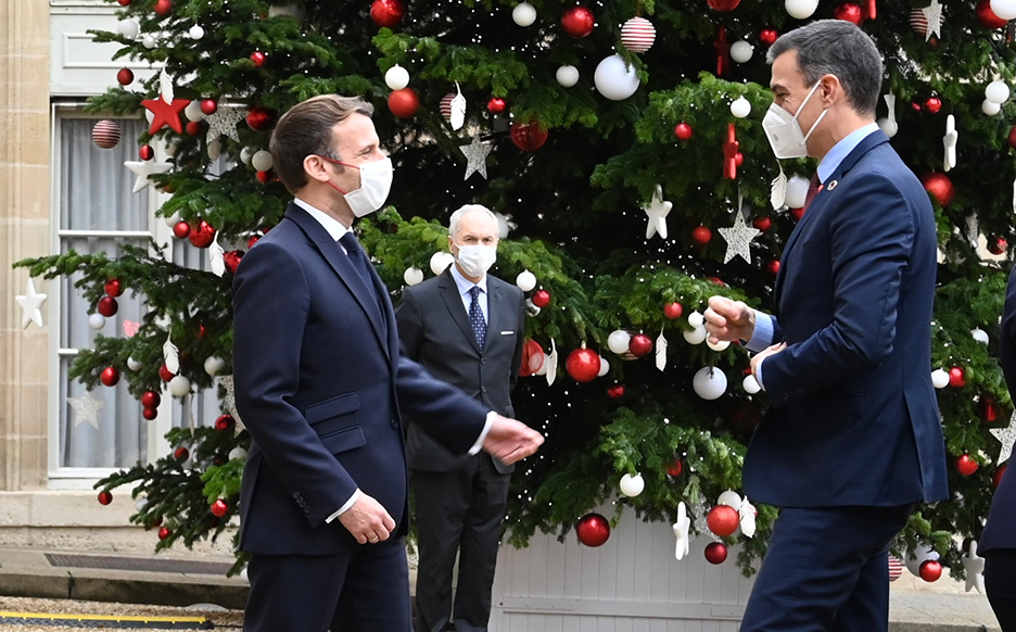 Pedro Su00e1nchez y Macron se reunieron este lunes