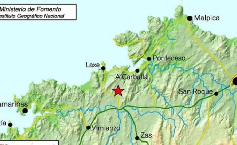 Laxe ha registrado  dos temblores de tierra de 1,8  y 2,7 en la escala de Richter