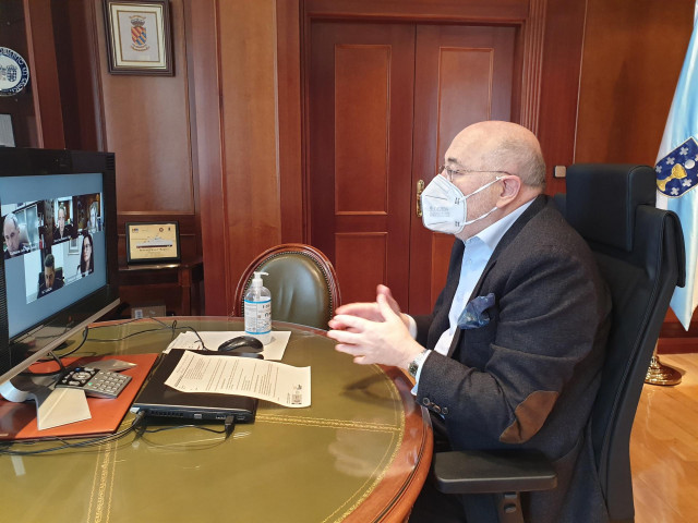 El delegado del Gobierno en Galicia, Javier Losada, en la reunión del Centro de Coordinación de Galicia