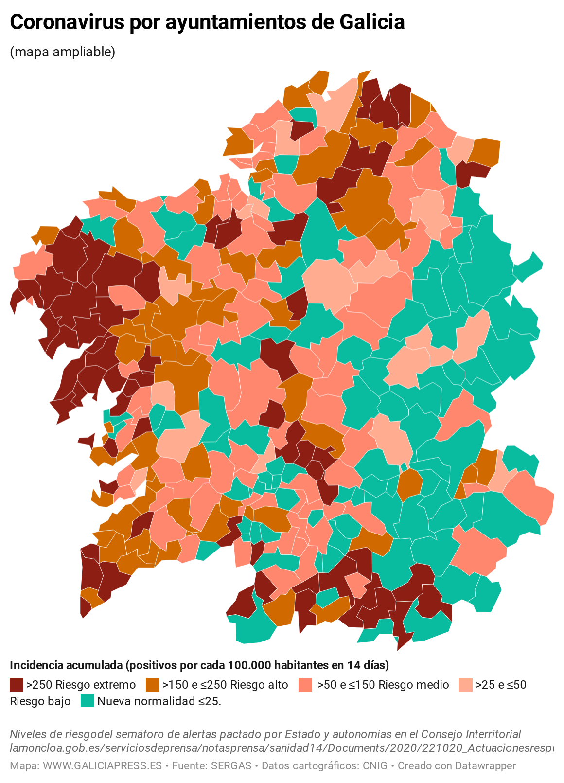 Mapa galicia