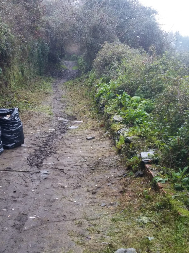 Restos de botellón en Lugo