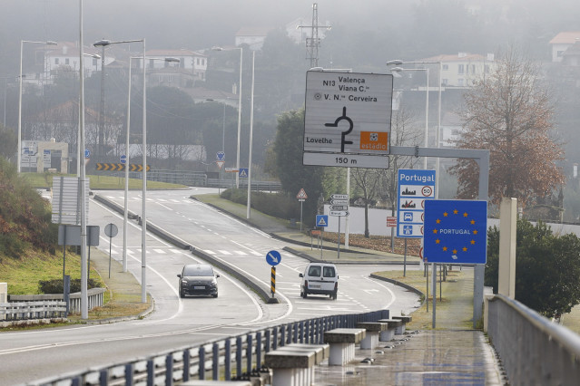 La frontera de Galicia con Portugal, en O Porriño, Galicia