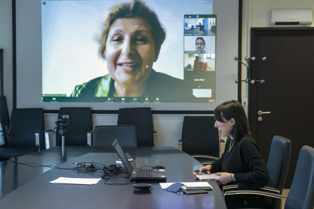 La conselleira de Emprego e Igualdade, María Jesús Lorenzana, en la presentación de In-Red, nueva patronal de entidades y centros de discapacidad intelectual.