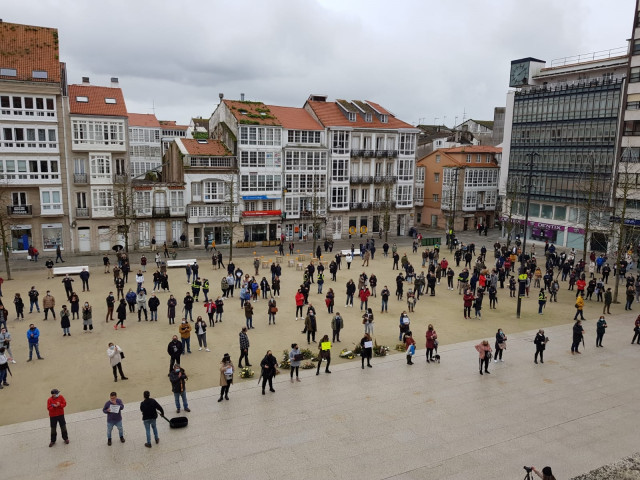 Protesta de los hosteleros de Ferrol