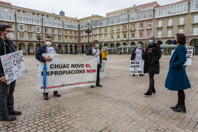 Protesta de vecinos de Eirís por la ampliación del Chuac