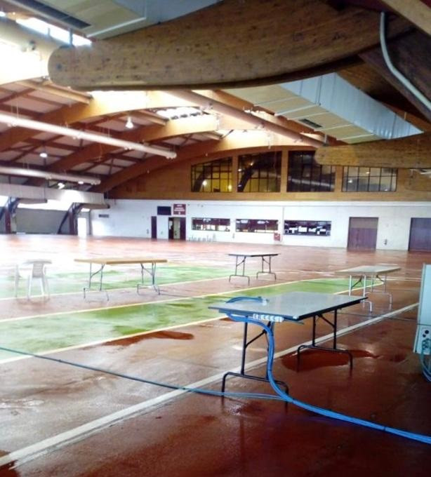 Recinto ferial de Amio donde se realizará un cribado.