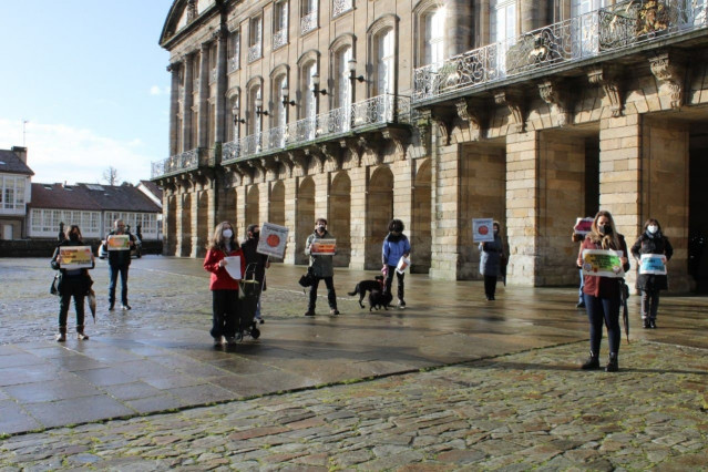 Protesta en Compostela