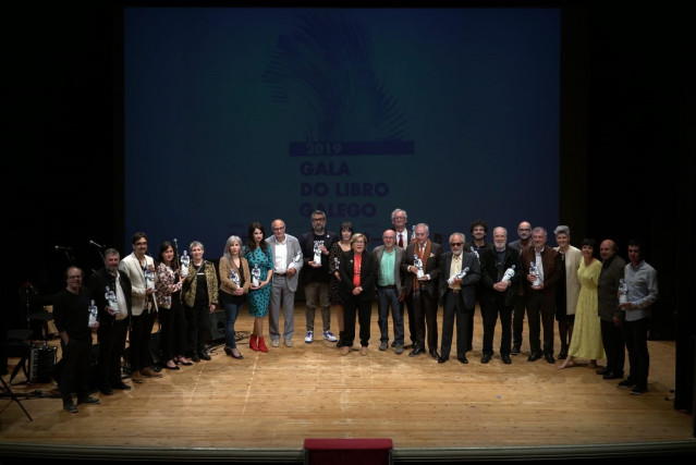 Premiados en la gala de los Premios en Lingua Galega, celebrada en Santiago de Compostela este sábado 11 de mayo.