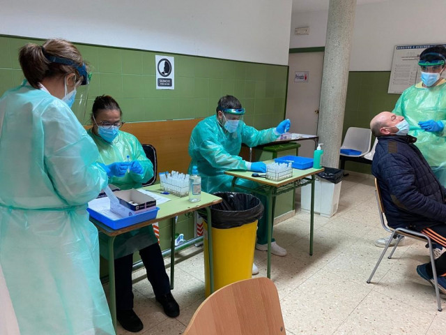 Cribado en el centro de salud de Vedra (A Coruña).