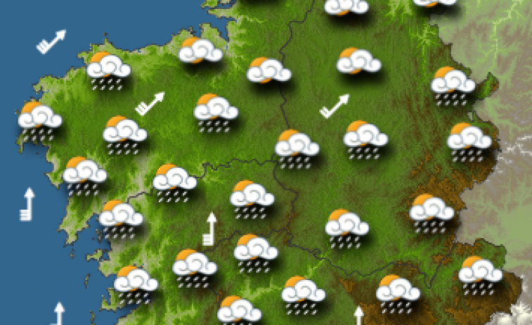 El tiempo para este miércoles en Galicia: vuelven las lluvias a partir de la tarde y serán fuertes a la noche