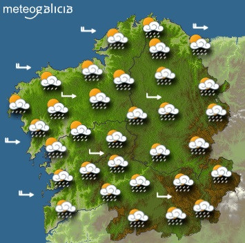 El tiempo para jueves en Galicia: Lluvias que remitirán con el avance de la mañana