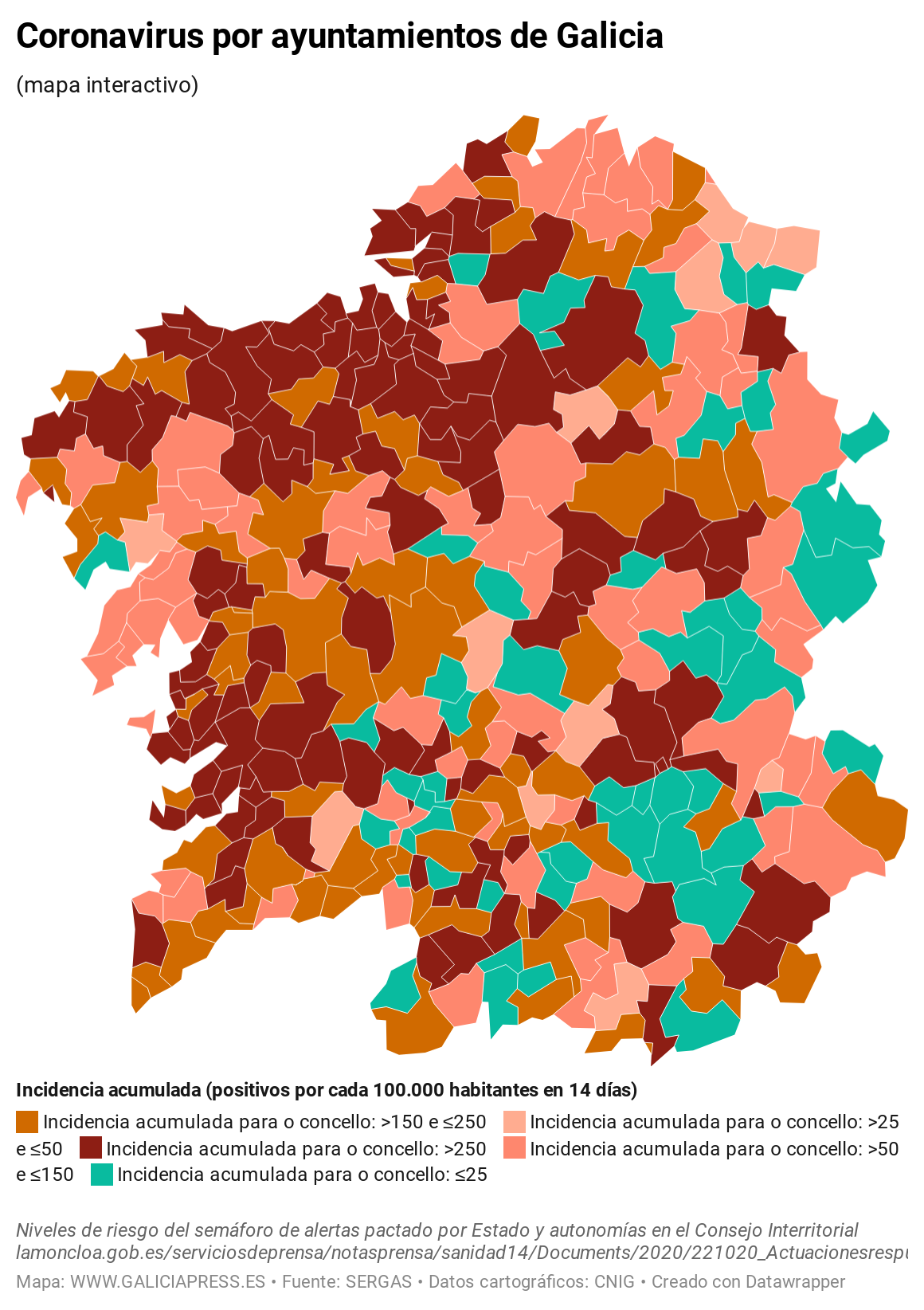 WhuP4 coronavirus por ayuntamientos de galicia 