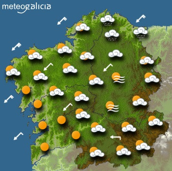 Predicciones para el viernes 26 de febrero en Galicia.