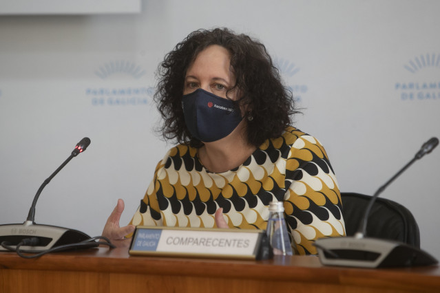 La directora xeral de Pesca, Acuicultura e Innovación Tecnolóxica, Mercedes Rodríguez, en la Comisión 8ª, de Pesca e Marisqueo