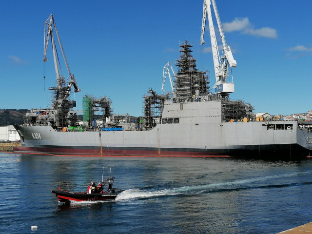 Buque logístico que Navantia Ferrol construye para la Armada de Australia.