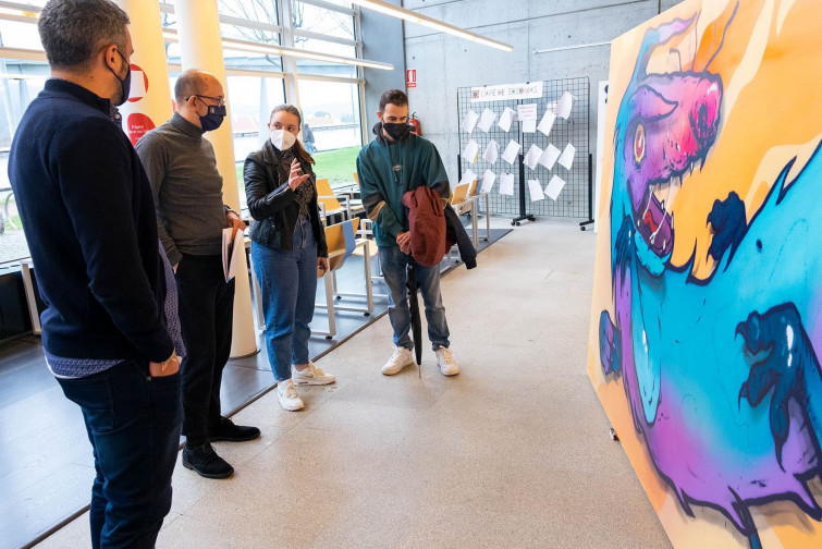 La biblioteca Ánxel Casal reúne obras premiadas y finalistas de 'graffiti' del Xuventude Crea