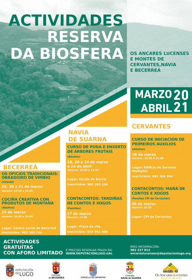Nota De Prensa E Cartel: A Deputación De Lugo Organiza Novas Actividades Divulgativas En Torno Á Reserva Dos Ancares Lucenses