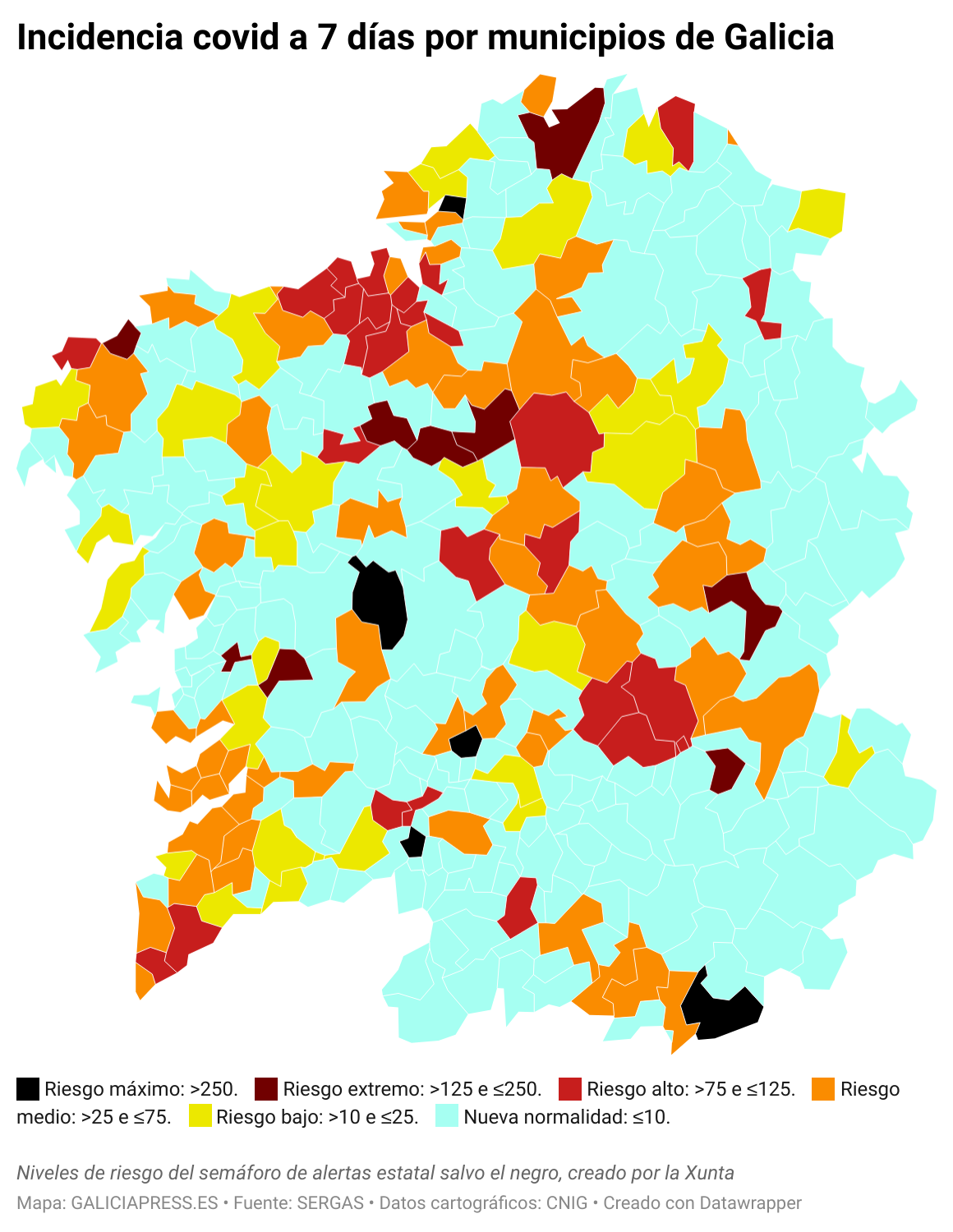 649sp incidencia covid a 7 d as por municipios de galicia 