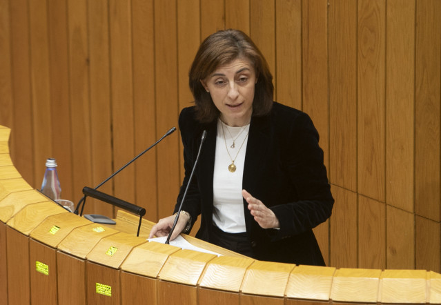 La conselleira de Medio Ambiente, Territorio e Vivenda, Ángeles Vázquez, comparece en el pleno