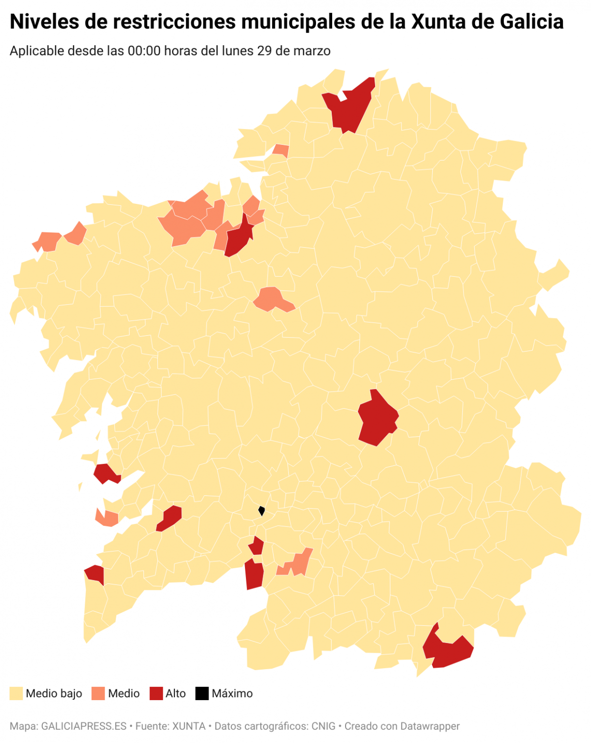 GpTwa niveles de restricciones municipales de la xunta de galicia 