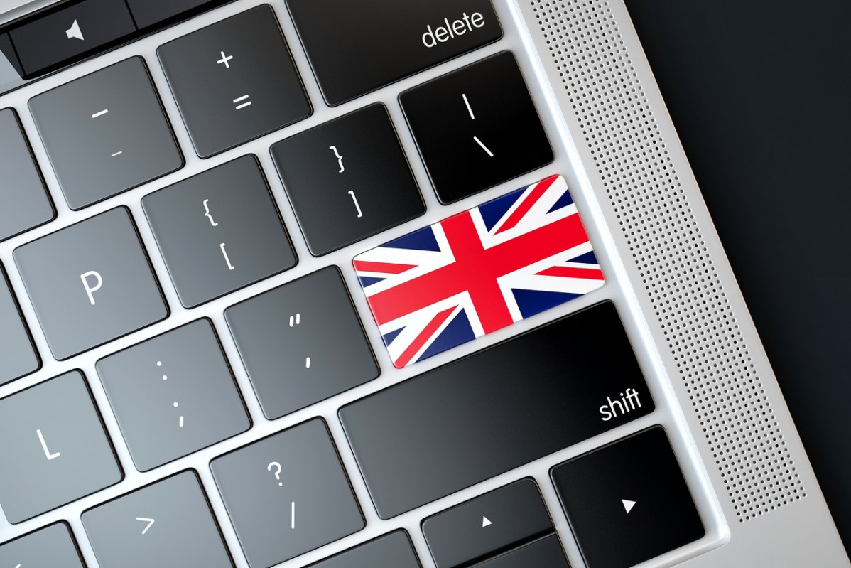 Bandera inglesa en teclado